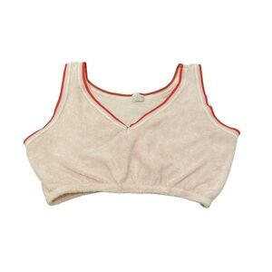 Vintage 1960's 60's Light Pink Mini Miniature Crop Top Tank Fuzzy Soft V-Neck